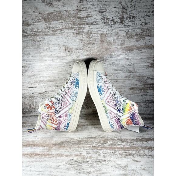 NEW Men\'s Converse CTAS Chuck 70 \'Pride\' White/University Red Sneaker Sz 10.5 main image 9
